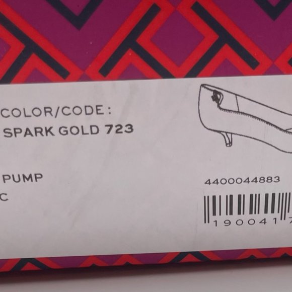 TORY BURCH Women's NEW Elizabeth 40MM Pump Mirrored Metallic Silver Kitten Shoes - Picture 10 of 10